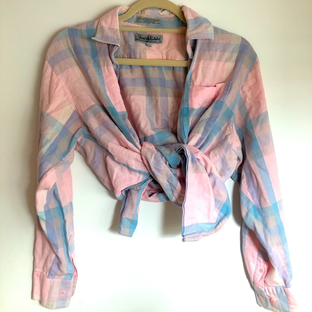 diane von furstenberg pastel button down